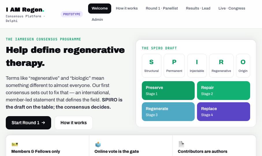 SPIRO — a proposed framework to be tested through the process